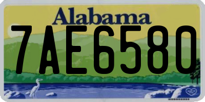 AL license plate 7AE6580