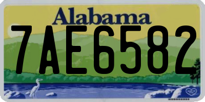 AL license plate 7AE6582