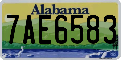 AL license plate 7AE6583