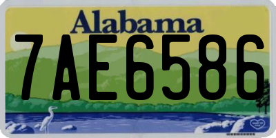 AL license plate 7AE6586
