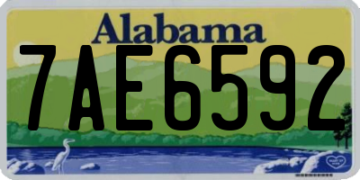 AL license plate 7AE6592