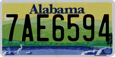 AL license plate 7AE6594