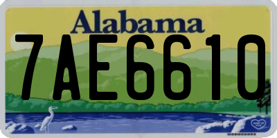 AL license plate 7AE6610