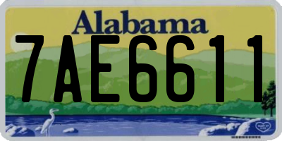 AL license plate 7AE6611