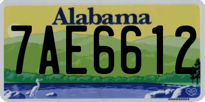 AL license plate 7AE6612