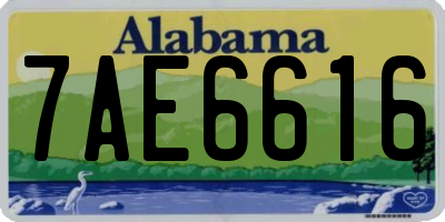 AL license plate 7AE6616