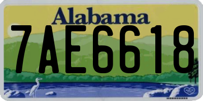AL license plate 7AE6618