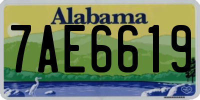 AL license plate 7AE6619