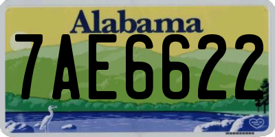 AL license plate 7AE6622