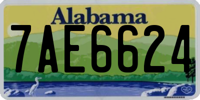 AL license plate 7AE6624