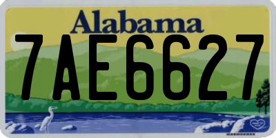 AL license plate 7AE6627