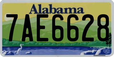 AL license plate 7AE6628