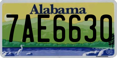 AL license plate 7AE6630