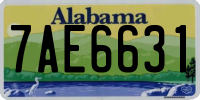 AL license plate 7AE6631