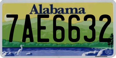 AL license plate 7AE6632