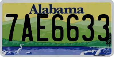 AL license plate 7AE6633