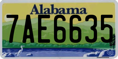 AL license plate 7AE6635
