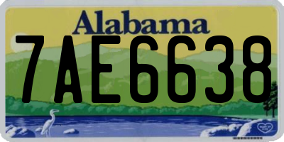 AL license plate 7AE6638