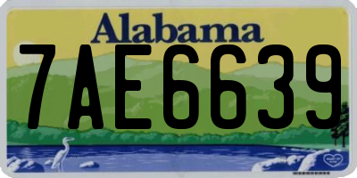 AL license plate 7AE6639