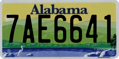 AL license plate 7AE6641