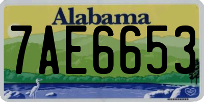 AL license plate 7AE6653