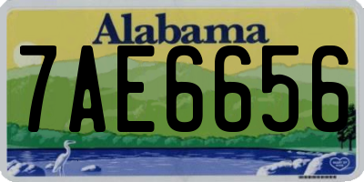 AL license plate 7AE6656
