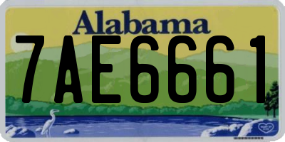 AL license plate 7AE6661