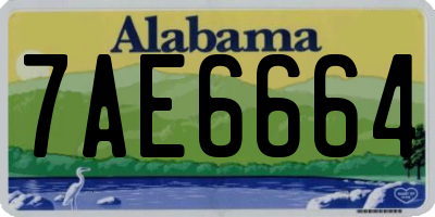 AL license plate 7AE6664