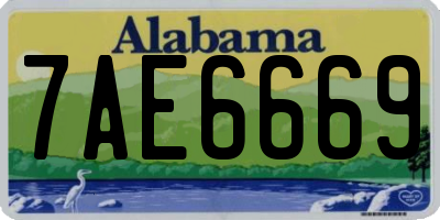 AL license plate 7AE6669