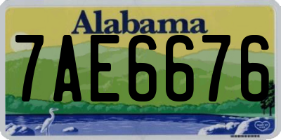 AL license plate 7AE6676