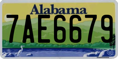 AL license plate 7AE6679