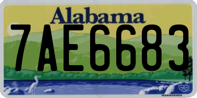 AL license plate 7AE6683