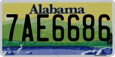 AL license plate 7AE6686