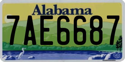 AL license plate 7AE6687