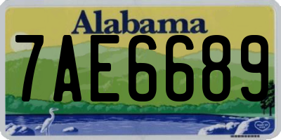 AL license plate 7AE6689
