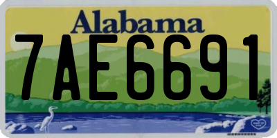 AL license plate 7AE6691