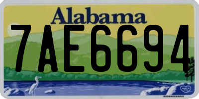 AL license plate 7AE6694