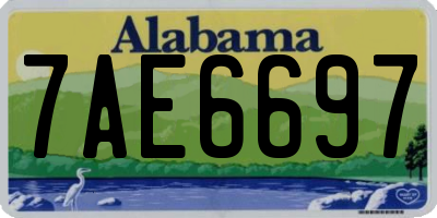 AL license plate 7AE6697