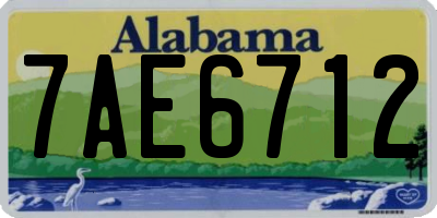 AL license plate 7AE6712
