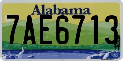 AL license plate 7AE6713