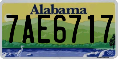 AL license plate 7AE6717