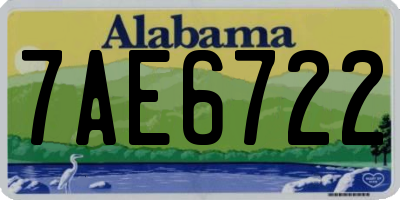 AL license plate 7AE6722