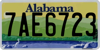 AL license plate 7AE6723