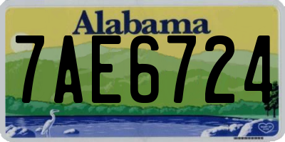 AL license plate 7AE6724
