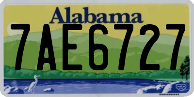 AL license plate 7AE6727