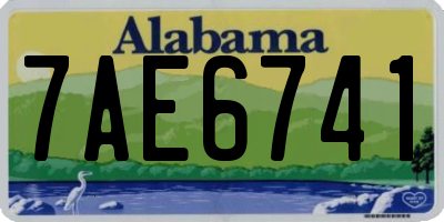 AL license plate 7AE6741