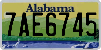 AL license plate 7AE6745