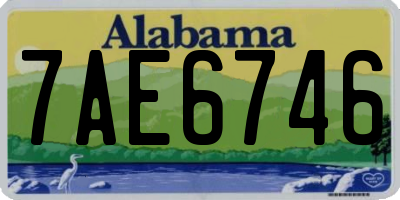 AL license plate 7AE6746