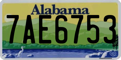 AL license plate 7AE6753