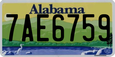 AL license plate 7AE6759
